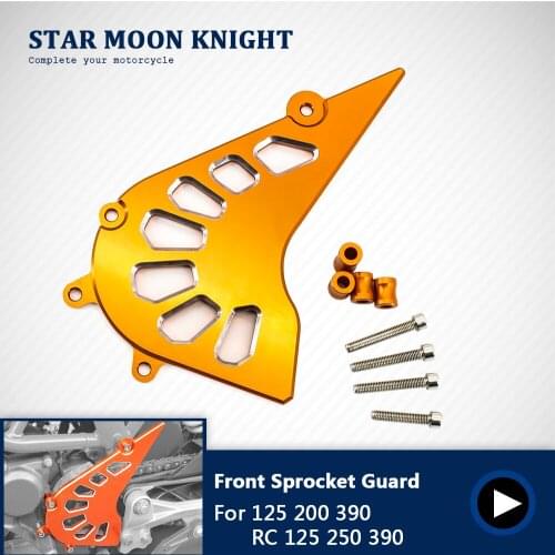 For RC 125 250 390 Motorcycle CNC Motorbike Front Sprocket Cover Engine Chain Guard Case Protection For 125 200 390