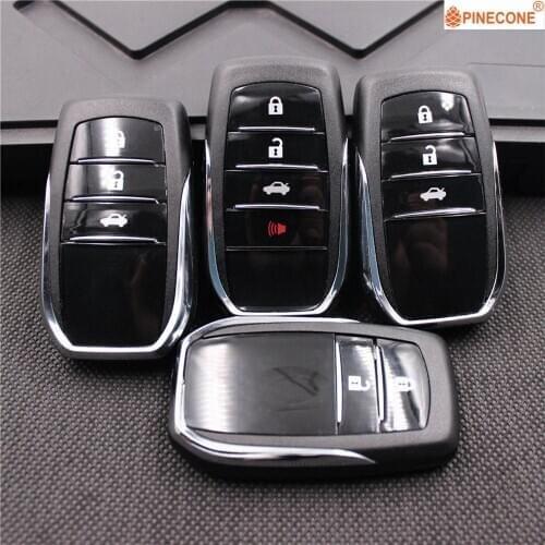 PINECONE for TOYOTA CAMRY CROWN FORTUNER HIGHLANDER PRADO RAV4 Key Case Smart Keyless Entry Replace Remote Car Key Fob Shell