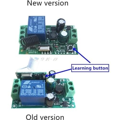 AC 220V 1CH RF 433MHz Wireless Remote Control Switch Module Learning Code Relay