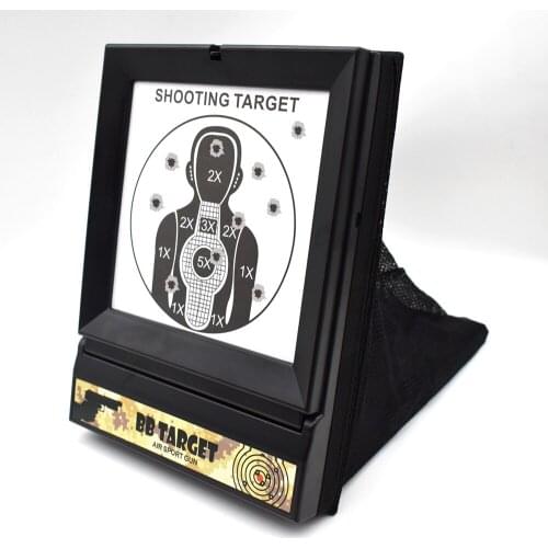 Self-Resetting Airsoft Shooting Target ABS BBS Pellet Trap with Metal Spinner Target Inside Air Soft Pellet Trap Tartgets