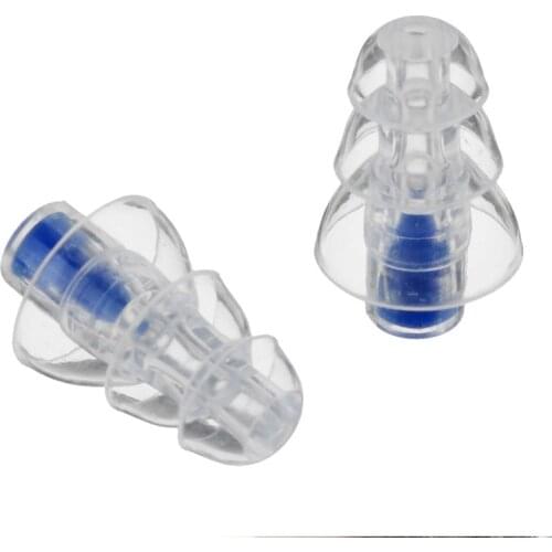 27Db Silicone Earbud Musician Filter Earplugs Noise Reduction Cancelling Hearing Protection Earbud Reusable Sleep Care For Dj(Bl