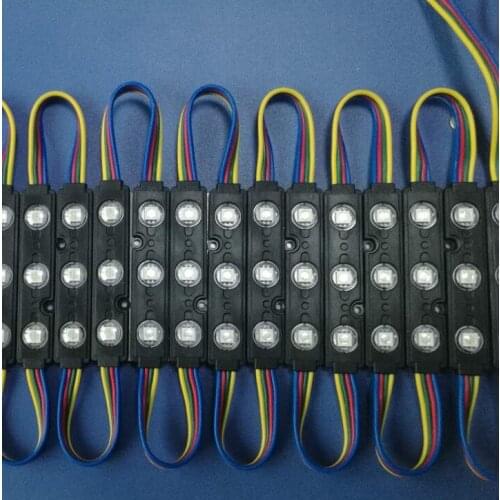 SMD 5050 Led Module light RGB 3leds Injection DC 12V store front window decoration Lamp 3M tape Injection Strip Light