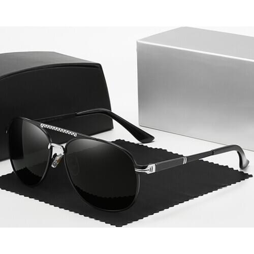 2021 Brand Pilot Sunglasses Men Polarized UV400 Anti Glare Mirror Mercede 753 Metal Vintage Male Driving Fishing Oculos De Sol