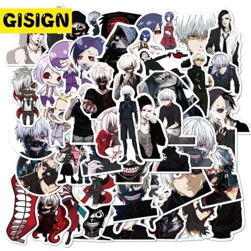 10/50Pcs Japan Tokyo Ghoul Anime Graffiti Sticker For Luggage Laptop Skateboard Bicycle Waterproof Decal Pegatinas Kids Gift