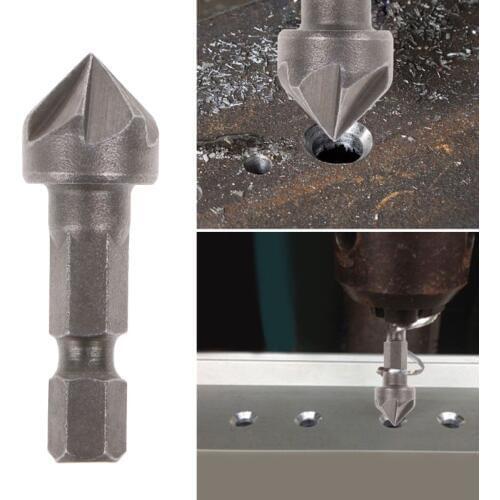 1PC 6 Flute Countersink Drill Bit 90 Degree Point Angle Chamfer Cutting Woodworking Tool