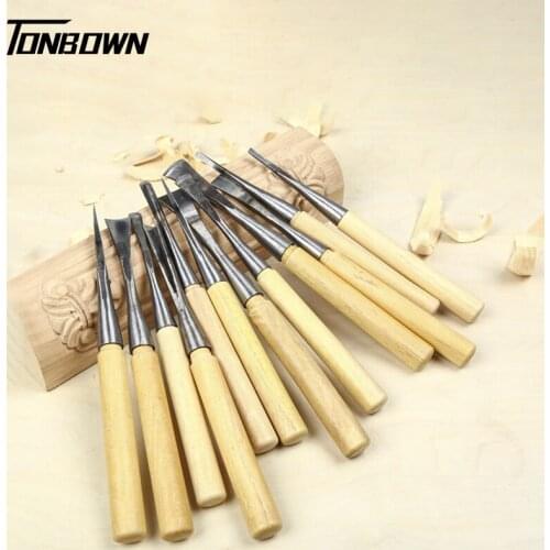 TONBOWN Professional Carving Root Tools Made Ground By Hand Wood Carving Chisel Woodworking DIY Sculpture Tools