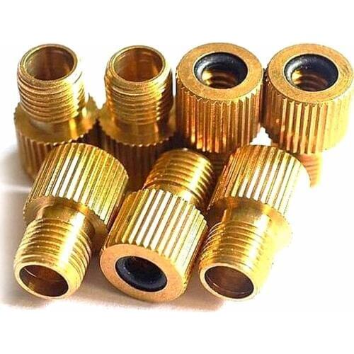 High Quality Cycling Tire Tools Converter Accessories Road MTB Bike Bicycle Valve Type Adaptor Copper 2 Pcs Gas Nozzle Adapter
