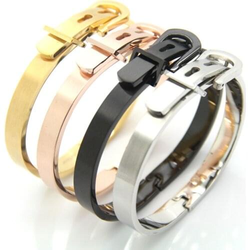 High Quality Men Women Jewelry Bracelet Stainless Steel Belt Bangle Bracelet Men Women Gift