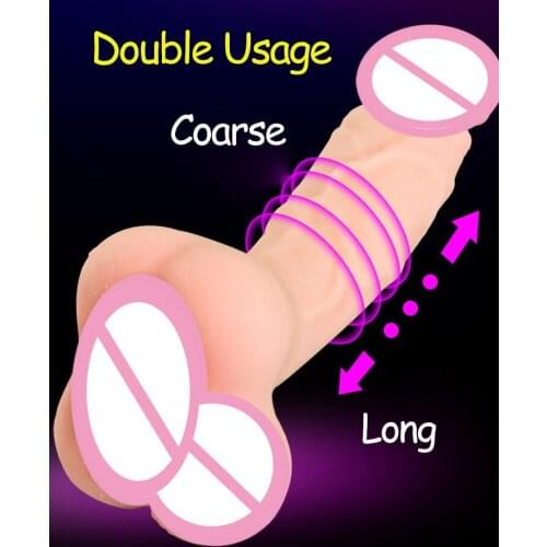Adult Penis Hollow Sleeve Cock Extender Gay Masturbator Realistic Soft Dildo Vagina Pocket Unisex Sex Toy for Men Women