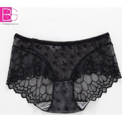 Women Underwear Teenage Girl Panties Ultra-thin Briefs Seamless Mesh Panties Transparent Lace Underpants Female Invisible 2407N