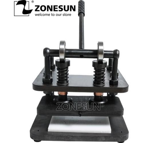 ZONESUN 2613cm Hand leather cutting machine DIY wallet bag photo paper PVC/EVA sheet mold cutter leather Die cutting tool