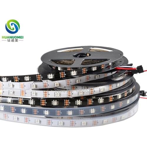 1m/5m 30LEDs/m SK6812 Addressable RGB LED Strip Light,Digital TV Tape,Similar WS2812B,DC5V input,White/Black PCB,IP20/IP65/IP67