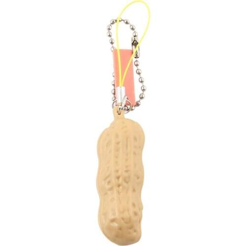 1PC Fidget Toys Peanut Keychain Novel Bean Pea Relaxing Fingers Squeeze Toy Decor Decompression Edamame Toys Peanut Keychain