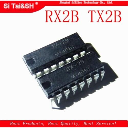 10pcs/lot=5pairs ( 5pcs RX-2B + 5pcs TX-2B ) RX2B TX2B DIP-16