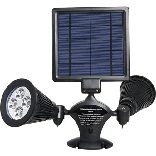 12 LED Solar Night Light Two Twins Spotlight Led Garden Lamp Solar Powered Waterproof Solar Powered Outdoor Solar Motion Sensor