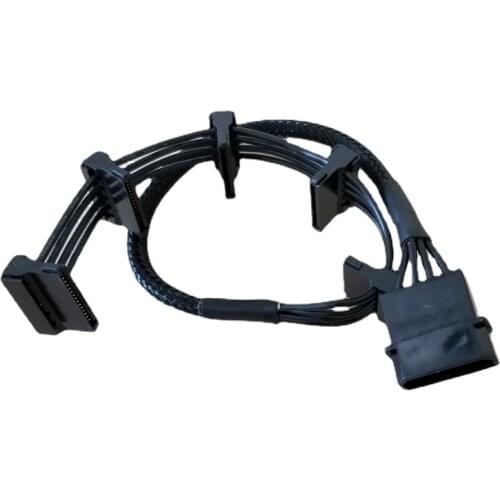 15.7inch PC DIY ATX 4Pin 4P IDE Molex to 5 SATA Serial ATA Power Supply Cable Cord 18AWG Wire