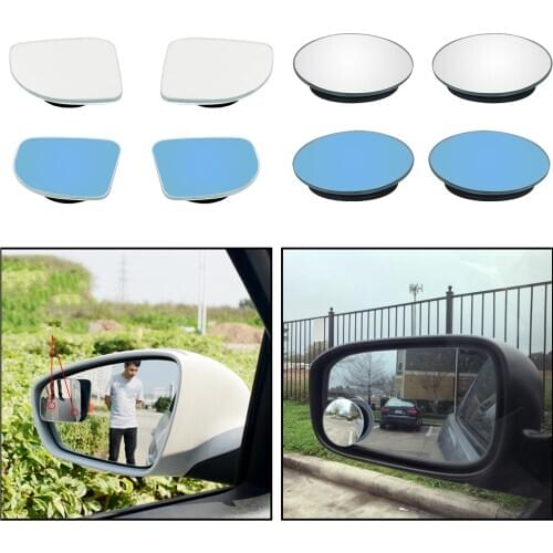 2pcs Frameless Rear View HD Glass Car Blind Spot Mirrors 360° Rotate Sway,Easy to Install