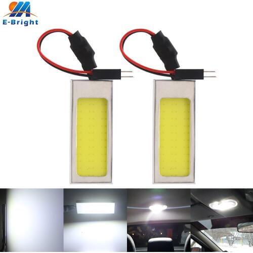 2pcs Festoon T10 W5W DC 12V 24V COB 36 SMD LED Light Bulbs DOME Reading Car Door License Plate Clearance Lights Indicator White