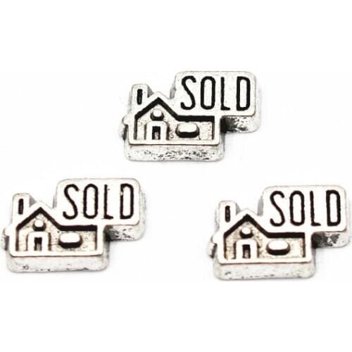 20Pcs/Lot House on Sold Alloy Floating Charms Hand-made DIY for Glass Lockets