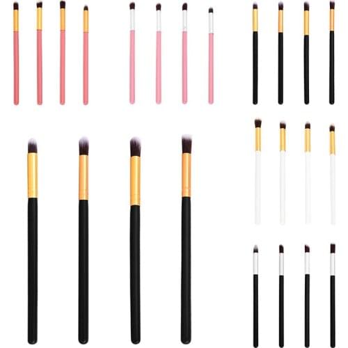 4pcs Professional Eyeshadow Makeup Brushes Kit Soft Cosmetic Eyeshadow Eye Liner Eyebrow Cosmetic Make Up Brush Set