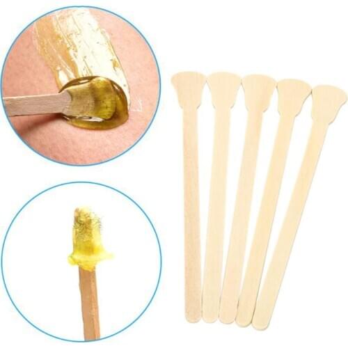 50/100 Pcs Wooden Waxing Wax Spatula Tongue Depressor Disposable Bamboo Sticks Kit Multifunctional For Women