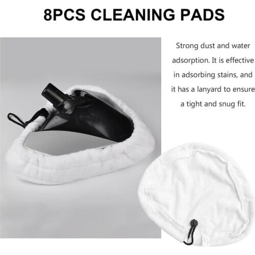 8pcs Reusable Steam Replacement Microfiber Mopping Pads Steam Mop Cleaning Pads Washable Cloth Covers for Steam Mop H2O X5