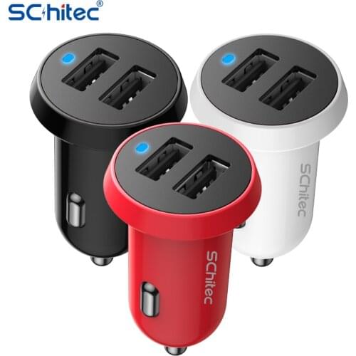 Schitec 3.1A Mini Fast Charging USB Car Charger Quick Charge For iPhone 12 Xiaomi Huawei Mobile Phone Charger Adapter in Car