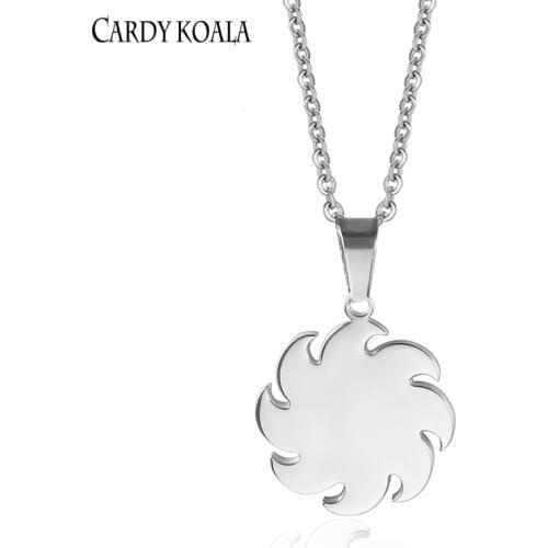 Cardy Koala Simple Design Women/Men Necklace Pendant Fashion Stainless Steel Silver Necklace Pendant Free Chain