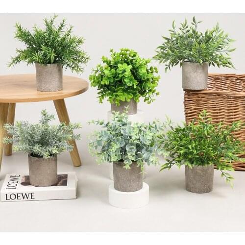 Home Desktop Mini Potted Simulation Plant Potted Pulp Pot Simulation Bonsai Home Decoration Fake Plants Living Room Decor