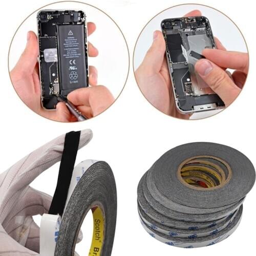 3M Double Sided Adhesive Black Sticker 1/2/3/5/8mm Strong Tape for Cellphone LCD Display Repair 50M Length/Roll