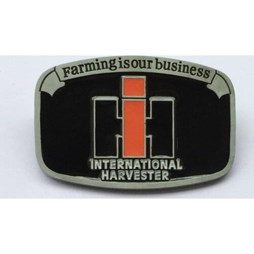 Farmall IH black tractor belt buckle JF-BY20173 suitable for 4cm wideth belt with continous stock