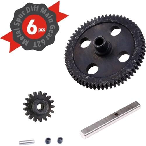 Diff Main Gear 62T Reduction Gear Metal Spur Gear 0015 Upgraded Parts for Wltoys 12428 12423 1/12 RC Car Crawler Short Course Tr