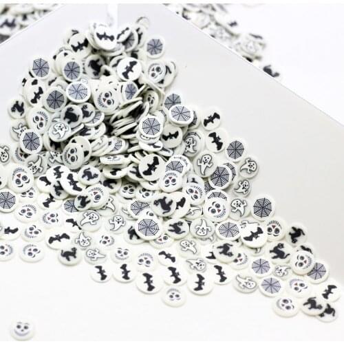 Hot Halloween! 5MM Polymer Clay Slice Fancy Nail Art Clay Cane Kawaii Nail Art Slices DIY Decorations Supplies Wholesale