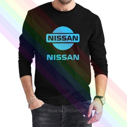Nissan Logos Classic Black T-Shirt 2021 Newest Summer Mens Long Sleeve Popular Tees Shirt Tops Novel Unisex