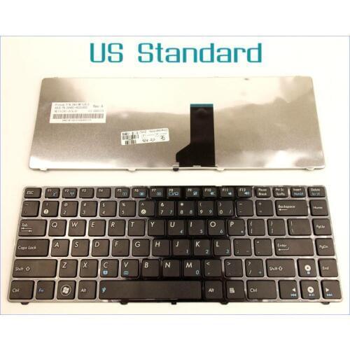 US English Version Keyboard for ASUS UL80JT N82 N82J N82JQ N82JG N82JV A42D A42F U30 UL30V Laptop WITH BLACK FRAME