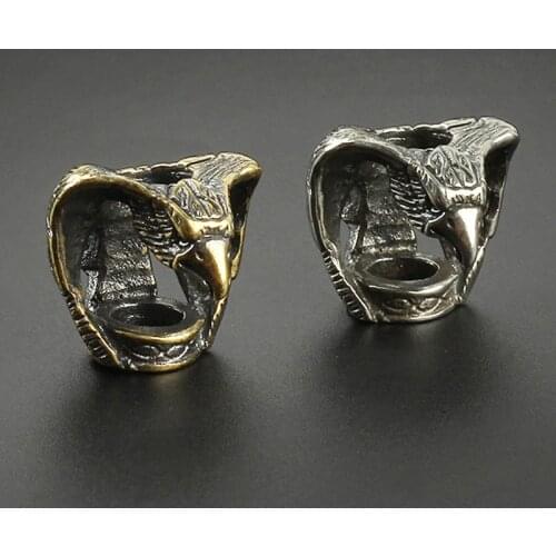 Brass Eagle Knife Beads Umbrella Rope Bead Outdoor DIY Copper Eagle Paracord Pendant