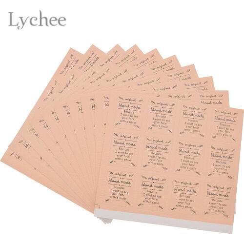 Lychee Life 120pcs Pink Stamps Design Labels Stickers Gift Cake Packaging Sealing Sticker DIY Adhesive Decals Supplies