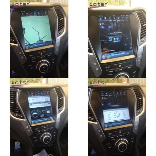 128G Tesla Screen Multimedia Stereo Android Player For Hyundai Santa Fe ix45 2013 2014 2015 2016 2017 2018 Audio Radio Head Unit