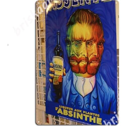 The Virtues Of Absinthe Metal Signs Cinema Living Room Cinema Funny Wall Plaque Tin sign Posters