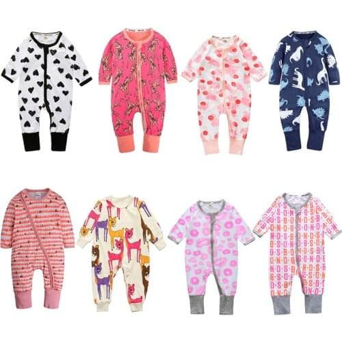 Infant Clothes Baby Romper Autumn Baby Girl Jumpsuit Long Sleeve Zipper Cotton Clothes Baby Boy Romper One Piece Toddler Clothin