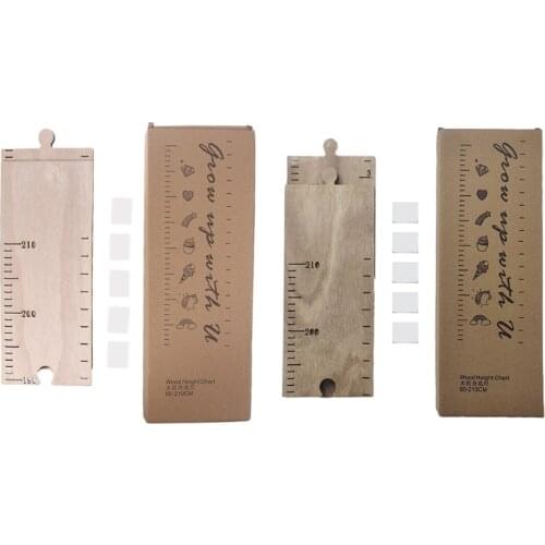 Baby Height Measure Wooden Wall Hanging Ruler Child Kids Growth Chart Bedroom Home Decor Wall Sticker Decorative Props Y5JC
