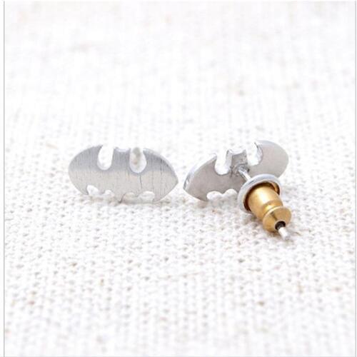 Fashion Bat Earring Cute Cartoon Animal Ear Studs Gold White Rose Three Color Optional