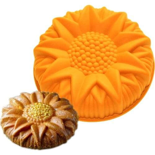 Cake Molds Silicone 9 inch Bakeware Non-Stick Sunflower Baking Pastry Tools Mousse Chiffon Pudding Jelly Kitchen accessories