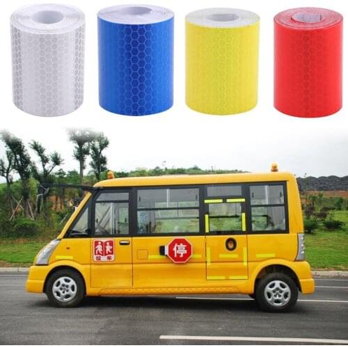 Waterproof Warning Tape Strip Stickers Warning Light Reflector Protective Sticker Reflective Film Car Safety Mark 100cm X 5cm