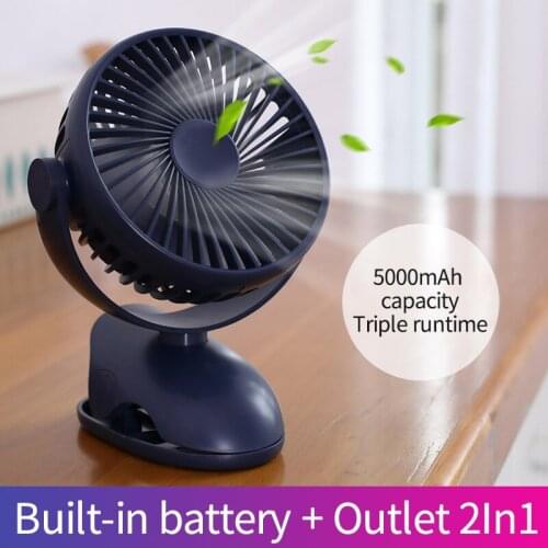 Clip-on Fan Rechargeable USB Wall Mounted Fan Multi-angle Mini Personal Space For Office Bedroom Vehicle Portable Adjustable