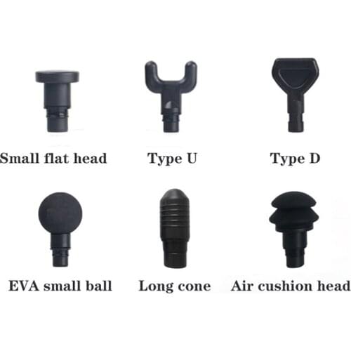 6 Pcs/set 19mm Caliber Body Relaxation Fascia Massager Gun Replacement Head Set Accessory