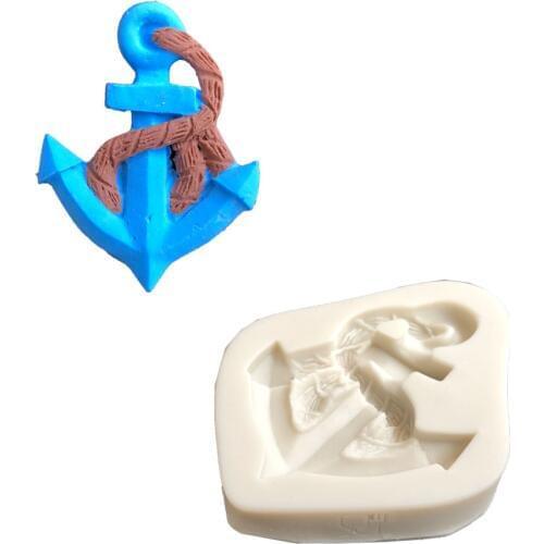 Aouke Anchor Fondant Silicone Mold Decoration Tool Chocolate Mold Cake Gumpaste Mold Soft ceramics Kitchen Cooking Tool