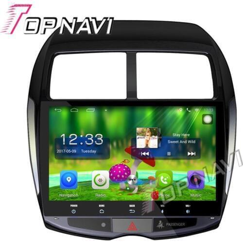 Topnavi 10.1'' Quad Core Android 6.0 Car GPS Navigation For Mitsubish ASX 2011 2012 2013 Radio Audio Multimedia Stereo ,No DVD