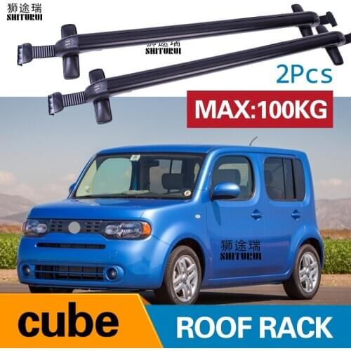 SHITURUI 2Pcs Roof Bars for Nissan Cube Z11 Z12 2008-2019 MVP Aluminum Alloy Side Bars Cross Rails Roof Rack Luggage Carrier