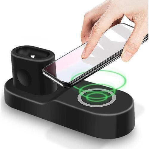 4 in 1 USB Wireless Fast Charger Charging Pad Station For Apple Watch iPhone X/8/8Plus Airpods EU Plug